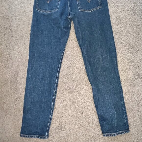 LEVI'S BIG E WEDGIE Blue Jeans - Like New - Dark Wash -Button 'Fly -  Size 27X27 - Picture 7 of 14